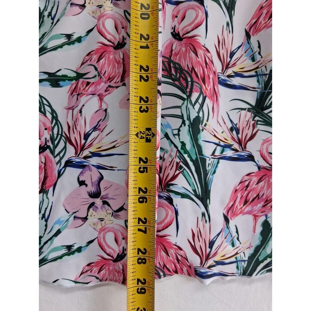 Flamingo Orchid Tankini Top Athleisure Swim Women Med